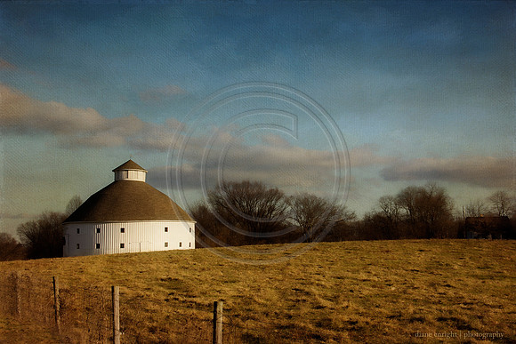 Round Barn at Sunset